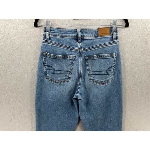 American Eagle Jeans Womens‎ Size 0 Mom Jean High Waist Stretch Tapered Denim - Picture 4 of 11